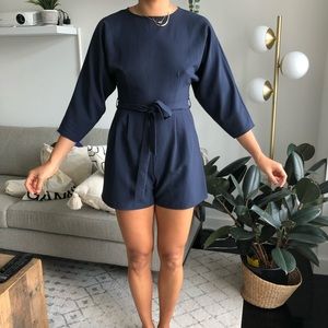 NEW ASOS Navy Batwing Romper US6